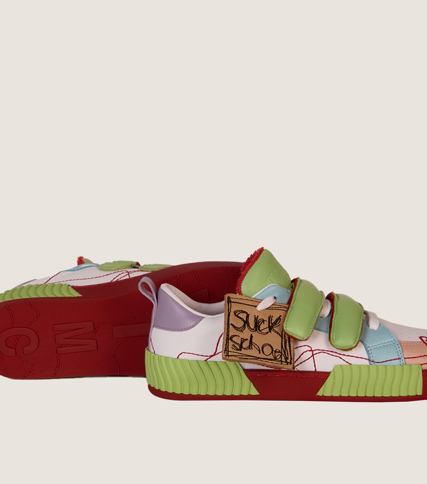 INKY Multi-Red Adult Sneakers