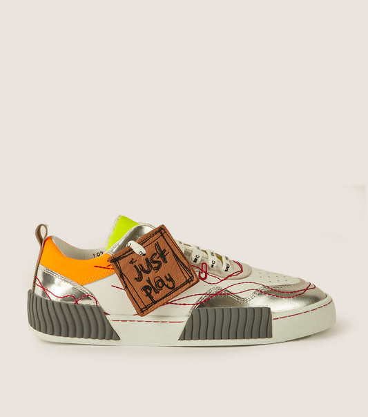 INKY Orange-Silver Sneakers