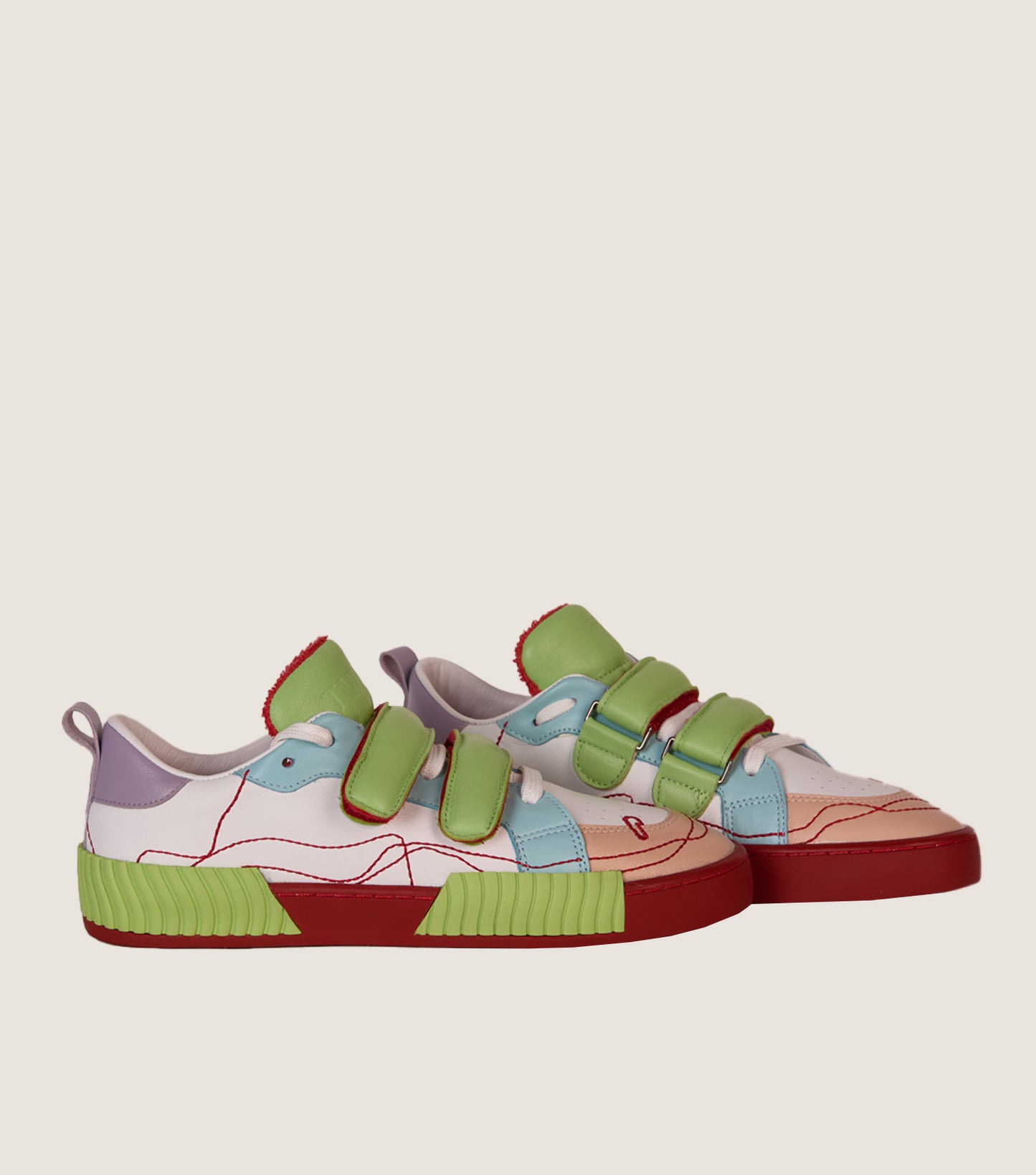 INKY Multi-Red Adult Sneakers