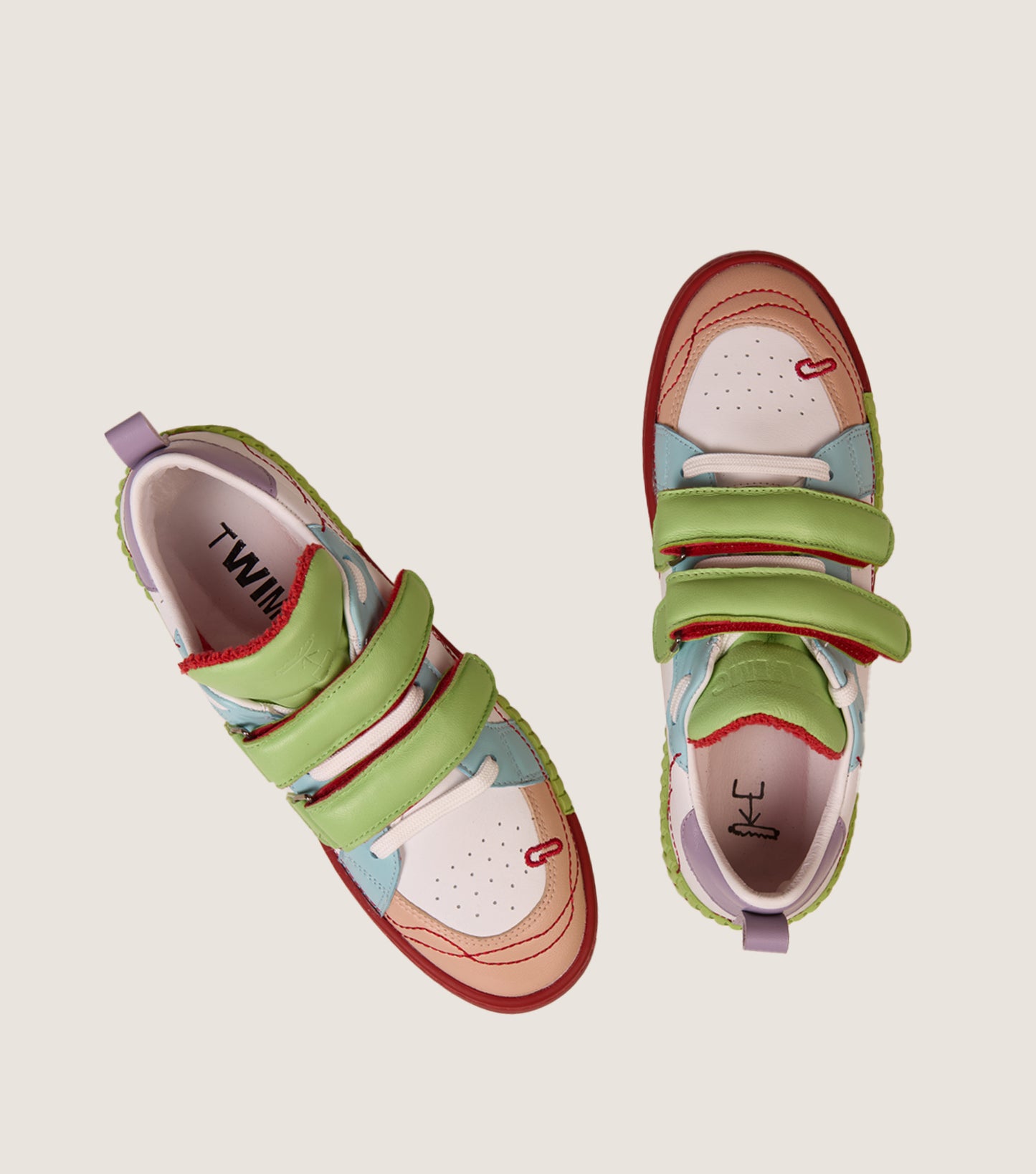 INKY Multi-Red Adult Sneakers