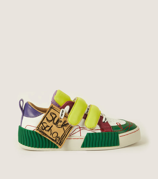 INKY Multi-White Kids Sneakers