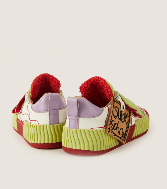 INKY Multi-Red Kids Sneakers